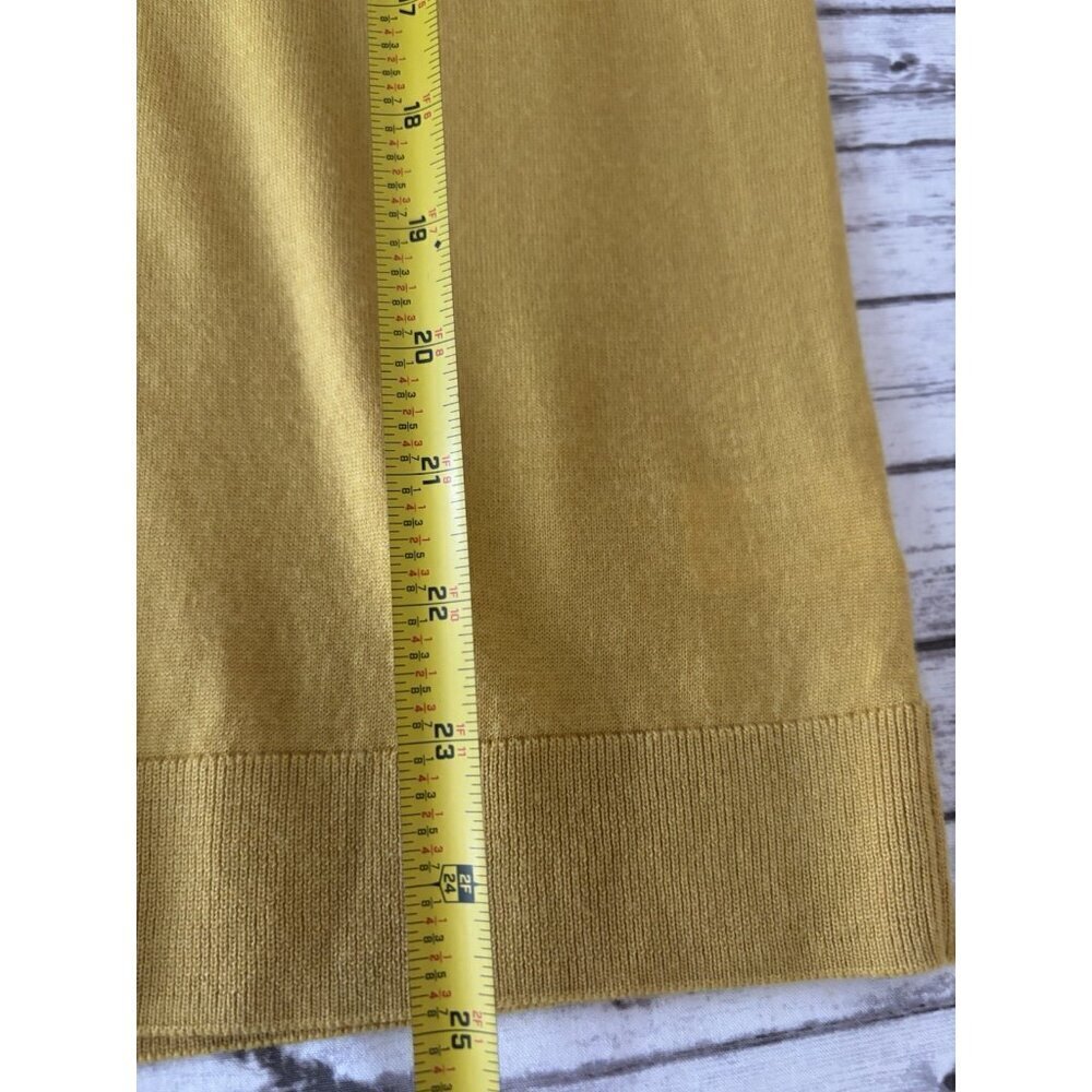Talbots Women's Long Sleeve Knit‎ Top Pure Merino Wool Mustard Yellow Small - Picture 7 of 8